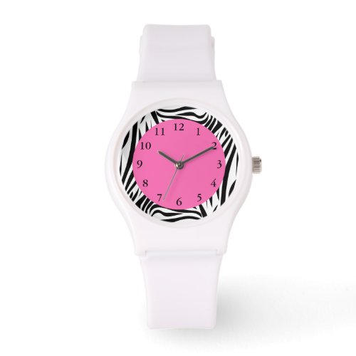 Black and White Zebra Print Watch