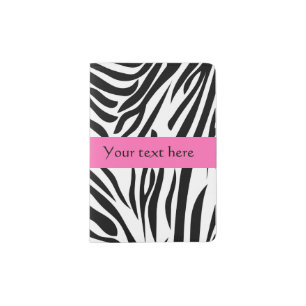 Black and White Zebra Print with Hot Pink Passport Holder