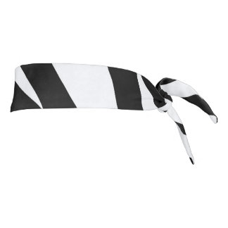 Black and White Zebra Safari Animal Print Tie Headband