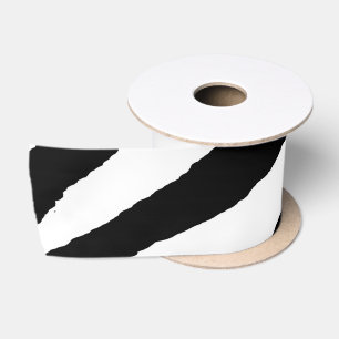 Black and White Zebra Strip Ribbon
