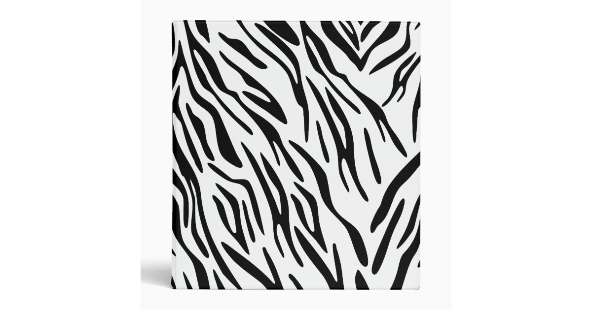Black and White Zebra Stripe 3 Ring Binder | Zazzle