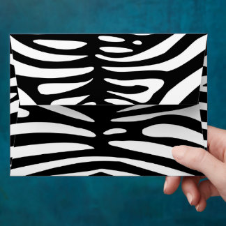 Black and White Zebra Stripe Envelopes