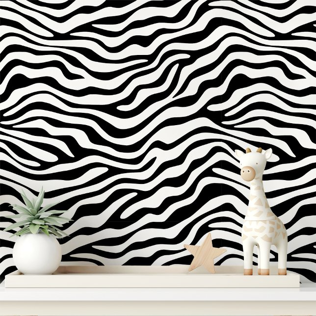 Black and White Zebra Stripe Wallpaper (Creator Uploaded)