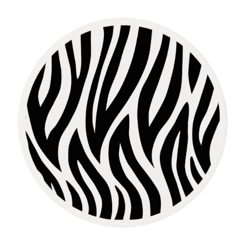 Black and White Zebra Stripes Edible Frosting Rounds