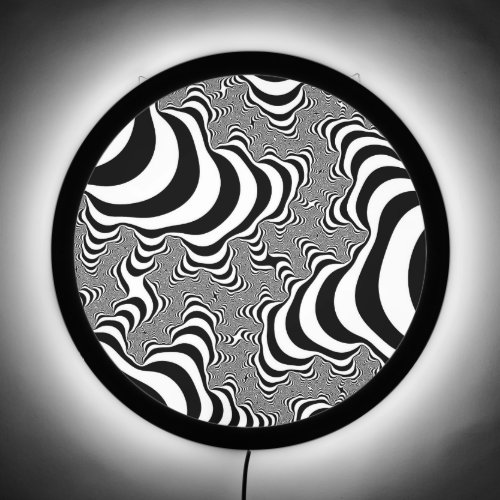 Black and White Zebra Stripes LED Sign