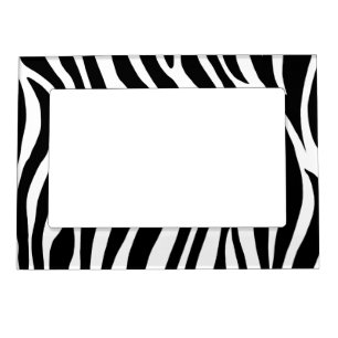 Black and White Zebra Stripes Magnetic Frame