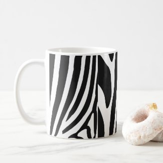 Black and White Zebra Stripes Pattern