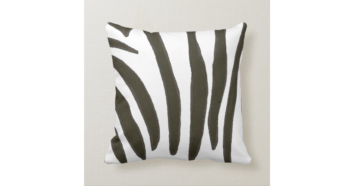 Black and white Zebra Stripes Pillow Zazzle