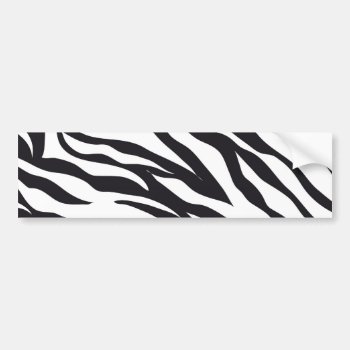 Black And White Zebra Stripes Print Pattern Gifts Bumper Sticker by PrettyPatternsGifts at Zazzle