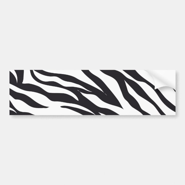 Black and White Zebra Stripes Print Pattern Gifts Bumper Sticker (Front)