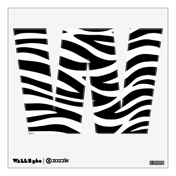 Black and White Zebra Stripes Room Decal