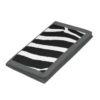 Black and White Zebra Stripes Tri-fold Wallet