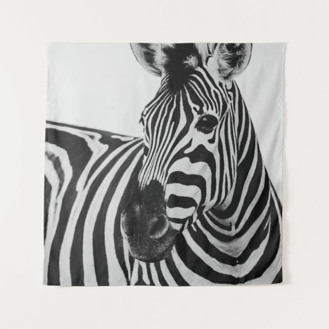 BLACK AND WHITE ZEBRA TAPESTRY (Front)