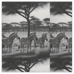 Black And White Zebras In Africa, Fabric