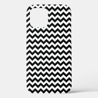Black and White Zig Zag Chevron iPhone 12 Case