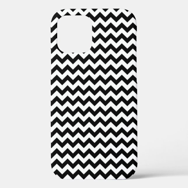 Black and White Zig Zag Chevron Case-Mate iPhone Case (Back)