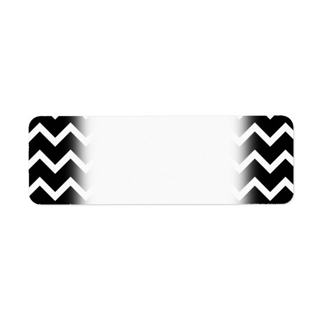 Black and White Zig Zag Pattern. Label (Front)