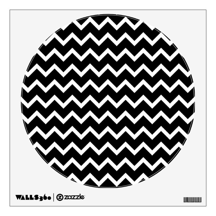 Black and White Zig Zag Pattern. Room Sticker