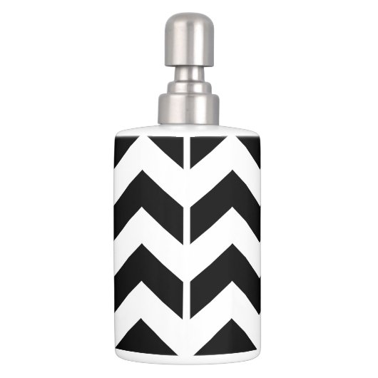 Black and White Zig Zag Tootbrush Holder (Back)