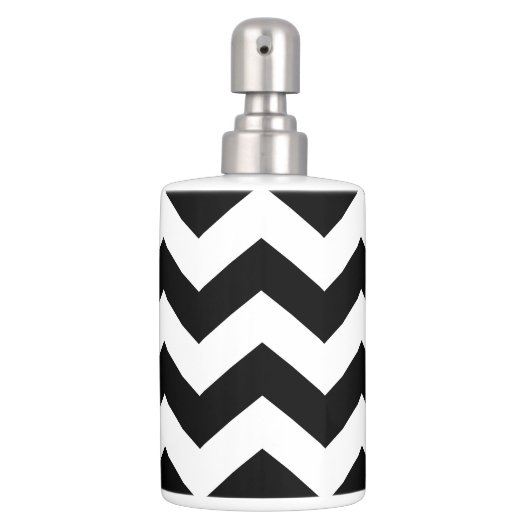 Black and White Zig Zag Tootbrush Holder (Front)