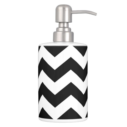 Black and White Zig Zag Tootbrush Holder (Right)