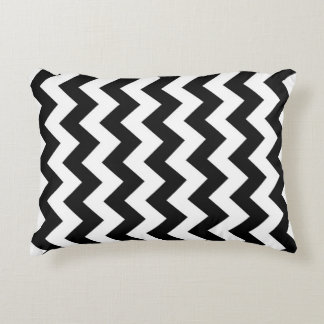 Black and White Zigzag Accent Pillow