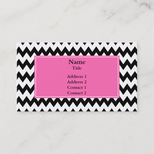 Black and White Zigzag Business Cards