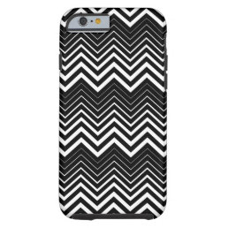 Black And White Zigzag Chevron Tough iPhone 6 Case