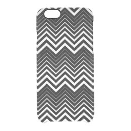Black And White Zigzag Chevron Clear iPhone 6/6S Case