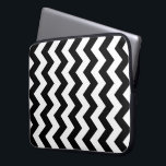 Black and White Zigzag Laptop Sleeve<br><div class="desc">Alternating columns of black and white zigzags form a distinctive geometric pattern. 

 

 Digitally created image. 
 Copyright © 2013 Claire E. Skinner. All rights reserved.</div>