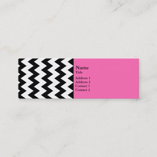 Black and White Zigzag Business Card