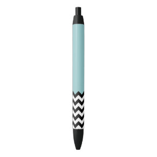 Black and White Zigzag Pattern, Chevron, Blue Pen