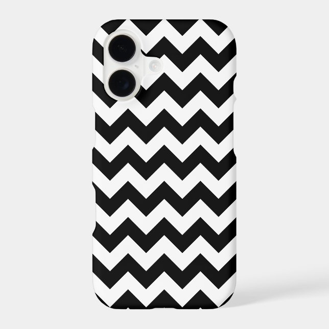 Black and White Zigzag Pattern, Chevron Pattern Case-Mate iPhone Case (Back)
