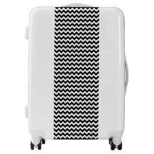 Black and White Zigzag Pattern, Chevron Pattern Luggage