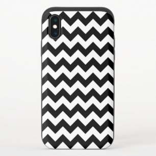 Black and White Zigzag Pattern, Chevron Pattern iPhone X Slider Case