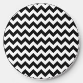 Black and White Zigzag Pattern, Chevron Pattern Wireless Charger (Front)