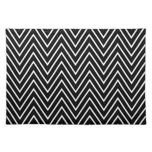 Black and White ZigZag Pattern {pick your color} Placemat