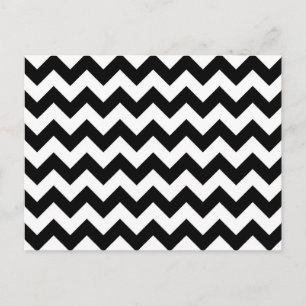Black and White Zigzag Postcard