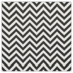 Black and White Zigzag Stripes Chevron Pattern Fabric