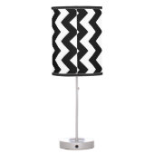 Black and White Zigzag Table Lamp (Back)