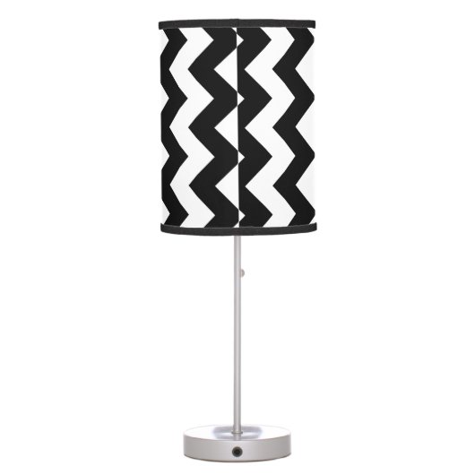 Black and White Zigzag Table Lamp (Back)