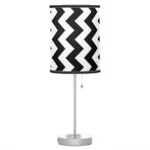 Black and White Zigzag Table Lamp (Left)