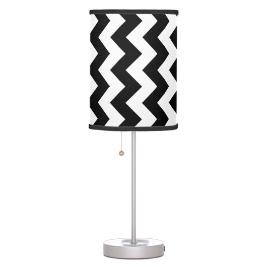 Black and White Zigzag Table Lamp (Right)