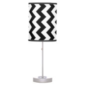 Black and White Zigzag Table Lamp (Front)