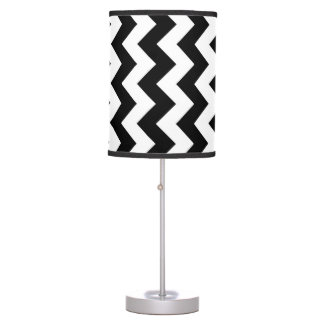 Black and White Zigzag Table Lamp