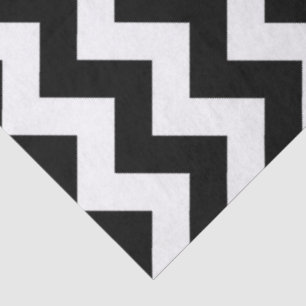 Black and White Zigzag Tissue Paper