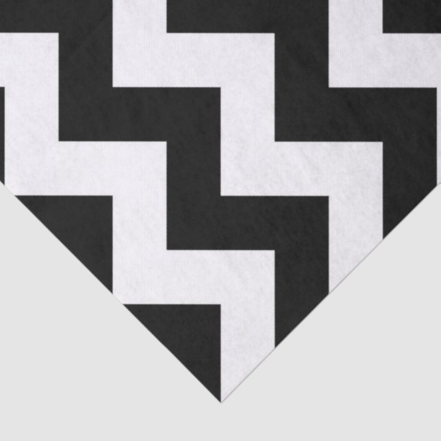 Black and White Zigzag Tissue Paper (Detail)
