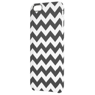 Black and White Zigzag Clear iPhone 6 Plus Case