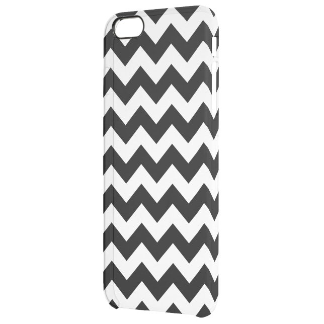 Black and White Zigzag Uncommon iPhone Case (Back Left)