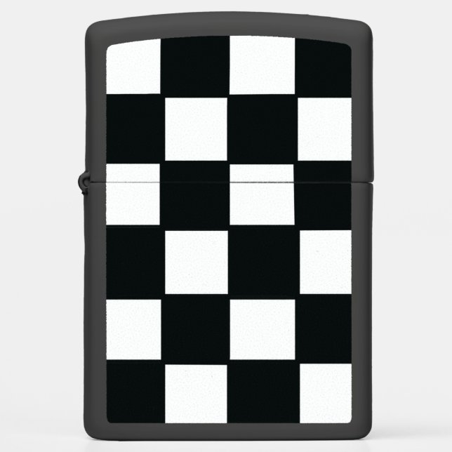 Black and White Zippo Lighter (Front)